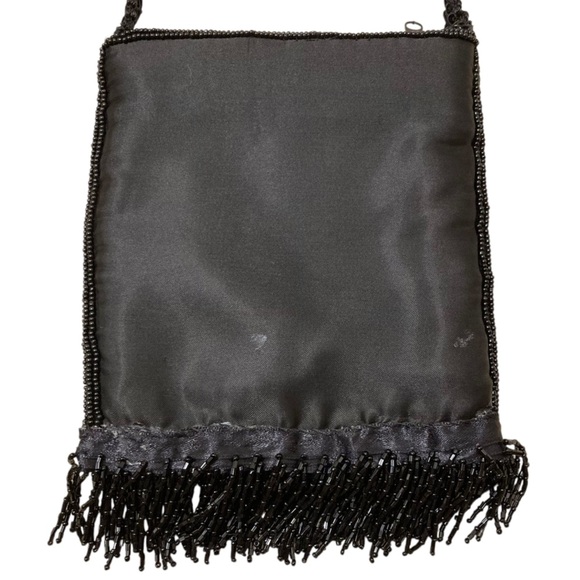 Vintage Hillard & Hanson Floral Beaded Tapestry Shoulder Bag Purse Whimsigoth - Picture 4 of 8